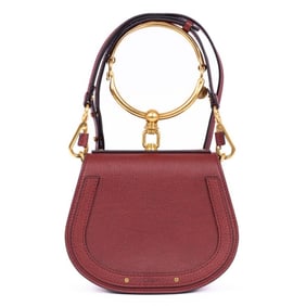 CHLOÉ NILE BRACELET CROSSBODY SMALL RED CALFSKIN L
