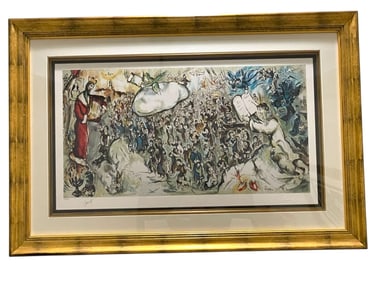 MARC CHAGALL  THE EXODUS MOURLET LITHO PRINT 46"