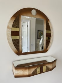 ART DECO–STYLE WALL MIRROR AND CONSOLE SET