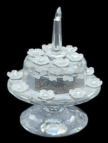 SWAROVSKI CRYSTAL SCS BIRTHDAY CAKE FIGURINE 2"