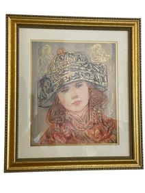 EDNA HIBEL GILT-EMBOSSED PORTRAIT PRINT