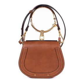 CHLOÉ NILE BRACELET CROSSBODY  MINAUDIERE BROWN CA