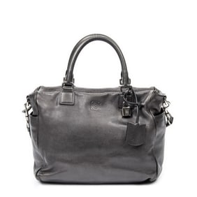 LOEWE CONVERTIBLE ZIP TOTE DARK GREY GOATSKIN LEAT