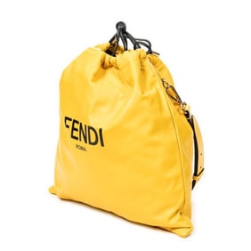 FENDI DRAWSTRING SHOULDER BAG  CALFSKIN LEATHER
