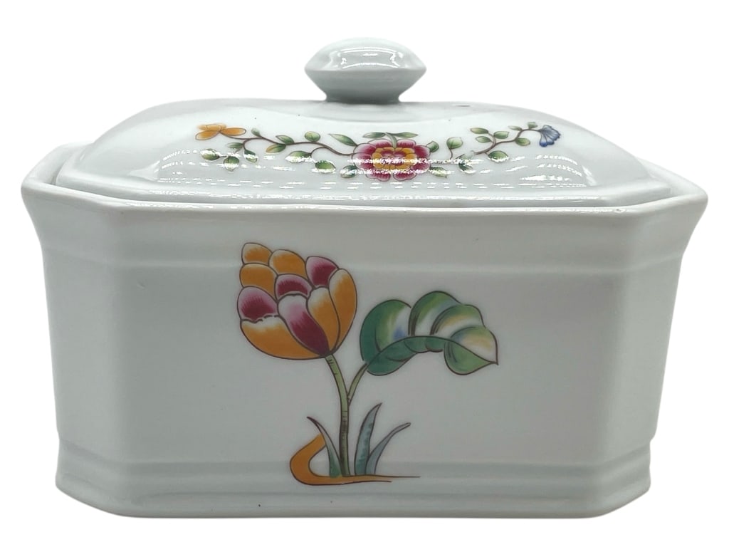 LOURIOUX “FAUNE?? FIREPROOF PORCELAIN LIDDED BOX 6" (1 of 8)