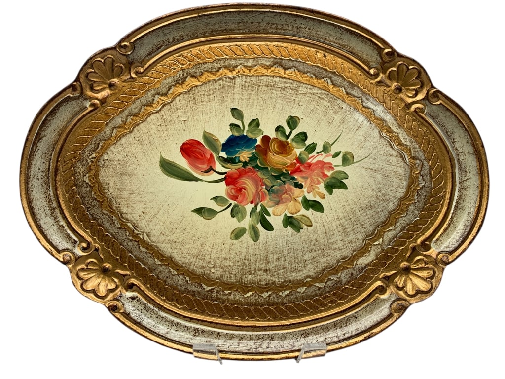 ANTIQUE LEGNO HOLTZ WOOD BOIS WOOD SERVICE PLATTER (1 of 10)