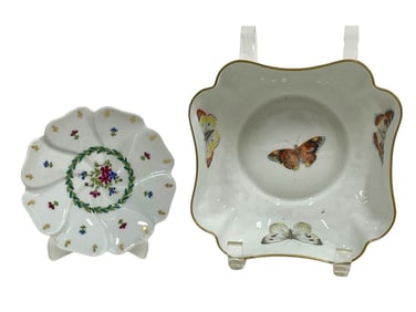 PAIR OF LIMOGES PORCELAIN DISHES 6.5"