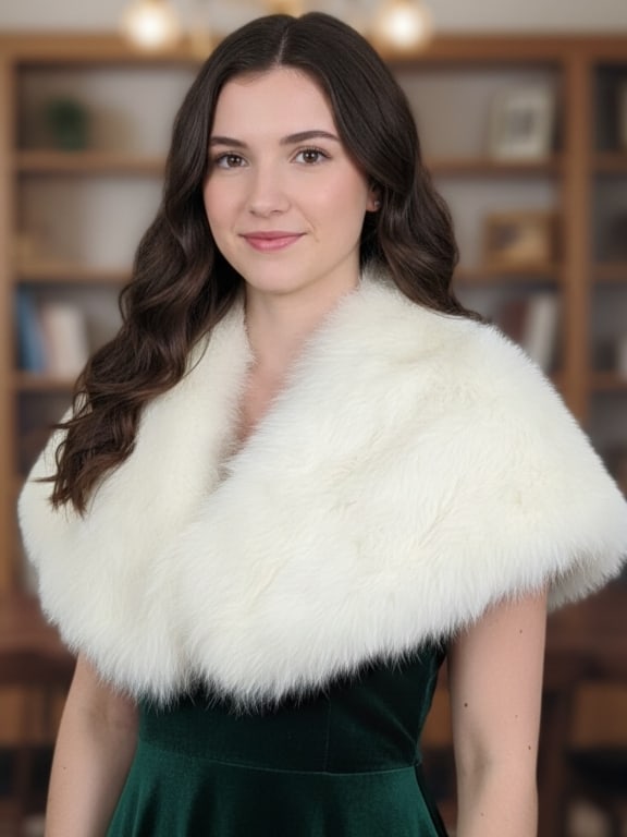 VINTAGE WHITE FOX FUR STOLE COLLAR 41" (1 of 4)