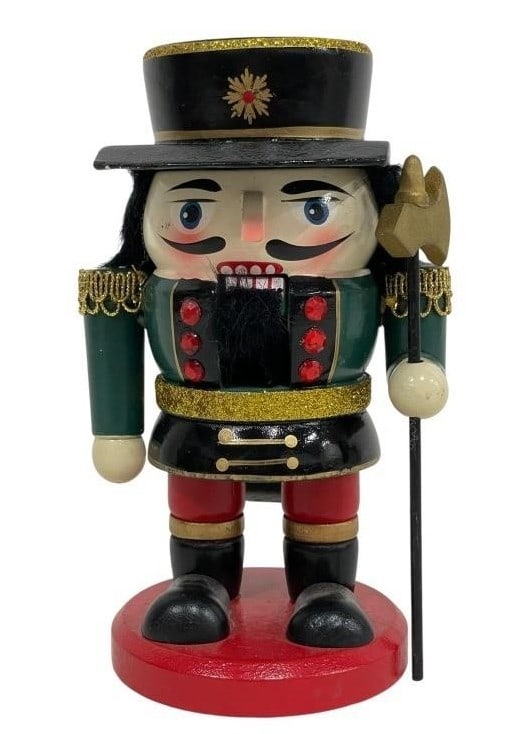 HAND-PAINTED WOODEN CHRISTMAS NUTCRACKER 6" (1 of 5)