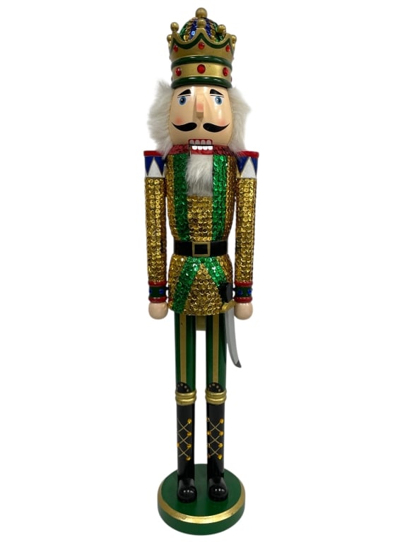 SEQUINED KING NUTCRACKER FIGURE 23" (1 of 6)