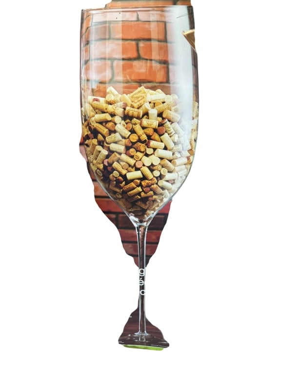 46.4" DECORATIVE GIANT WINE GLASS: 46.4" DECORATIVE GIANT WINE GLASS - Must be picked up in DeLray Beach by confirmed appointment -Perfect gift for the alcoho;lic in your life:)This oversized decorative wine glass stands an impressive