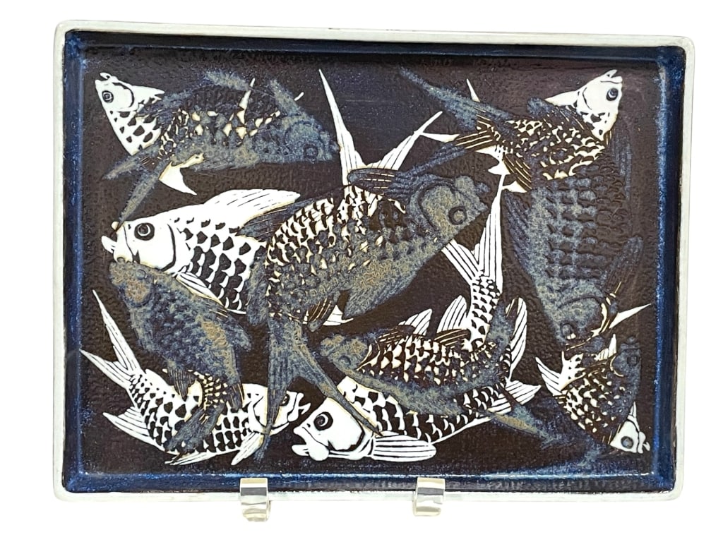 ROYAL COPENHAGEN FAJANCE FISH MOTIF DISH 11.5" (1 of 6)