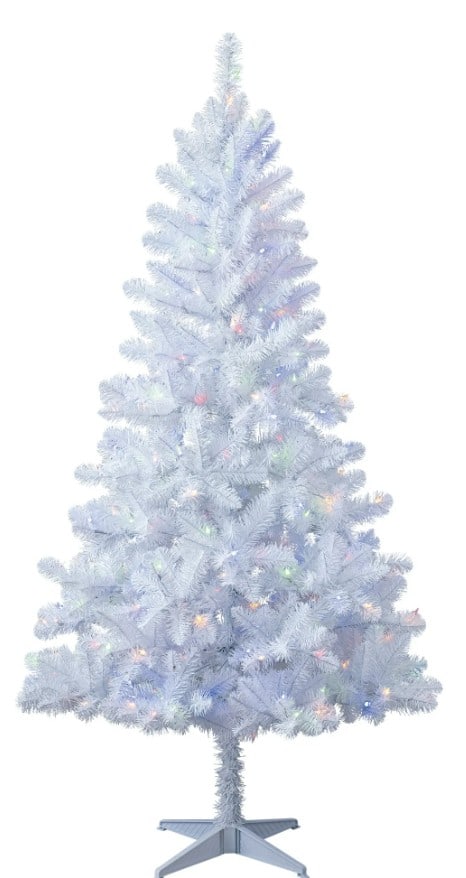 6.5' LIT MADISON PINE WHITE CHRISTMAS TREE W BOX (1 of 2)