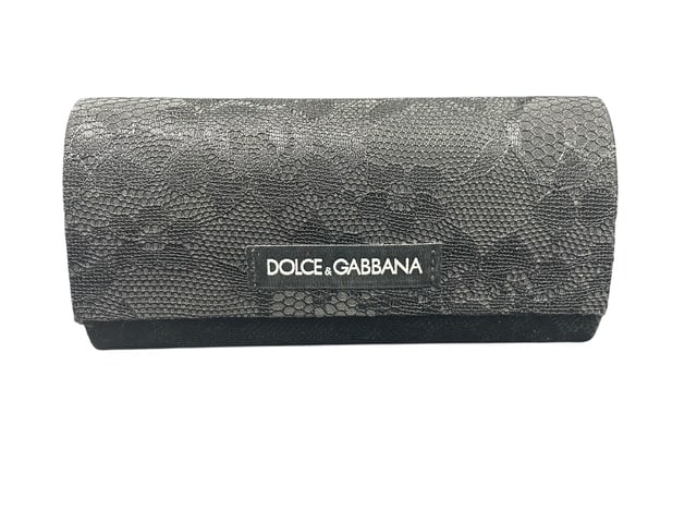 DOLCE & GABBANA BLACK LACE SUNGLASSES HARD CASE: DOLCE AND GABBANA LACE COVERED SUNGLASS CASE - excellent condition and beautiful DG design - no sunglasses included! By bidding on this listing, you understand and agree to be bound by the terms and c