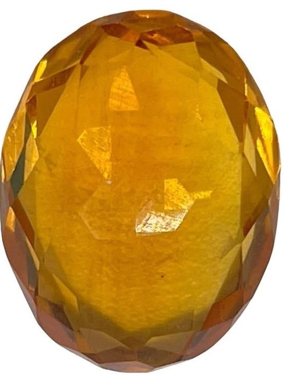 13.650 CT NATURAL CITRINE GEMSTONE: 13.650 CT NATURAL CITRINE GEMSTONE -SU4 -OVAL CUT 18.40 X 14.00 X 8.00MM -YELLOW -NATURAL INCLUSIONS -JA 123024 ***Please note that due to limited storage space, all items must be picked up within 14