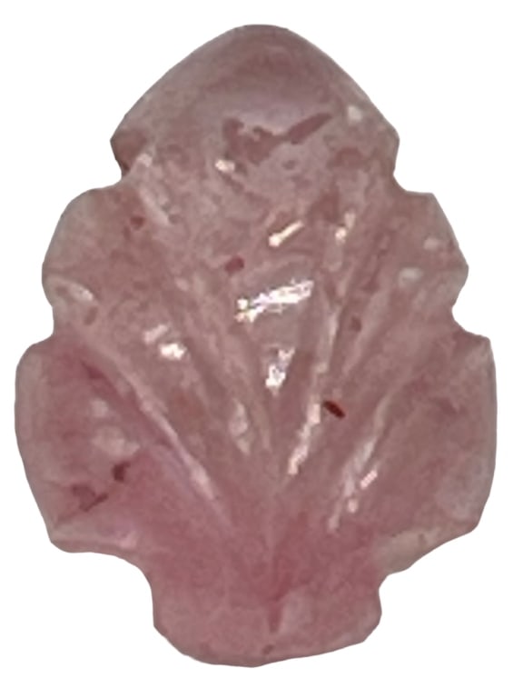 GLI 0.760 CARVED SRI LANKEN PINK SAPPHIRE GEMSTONE: 0.760 CARVED SRI LANKEN PINK SAPPHIRE GEMSTONE -SU23 -CARVED CUT 6.50 X 4.80 X 2.50MM -PINK -NATURL INCLUSIONS CORUNDOM -MA081224