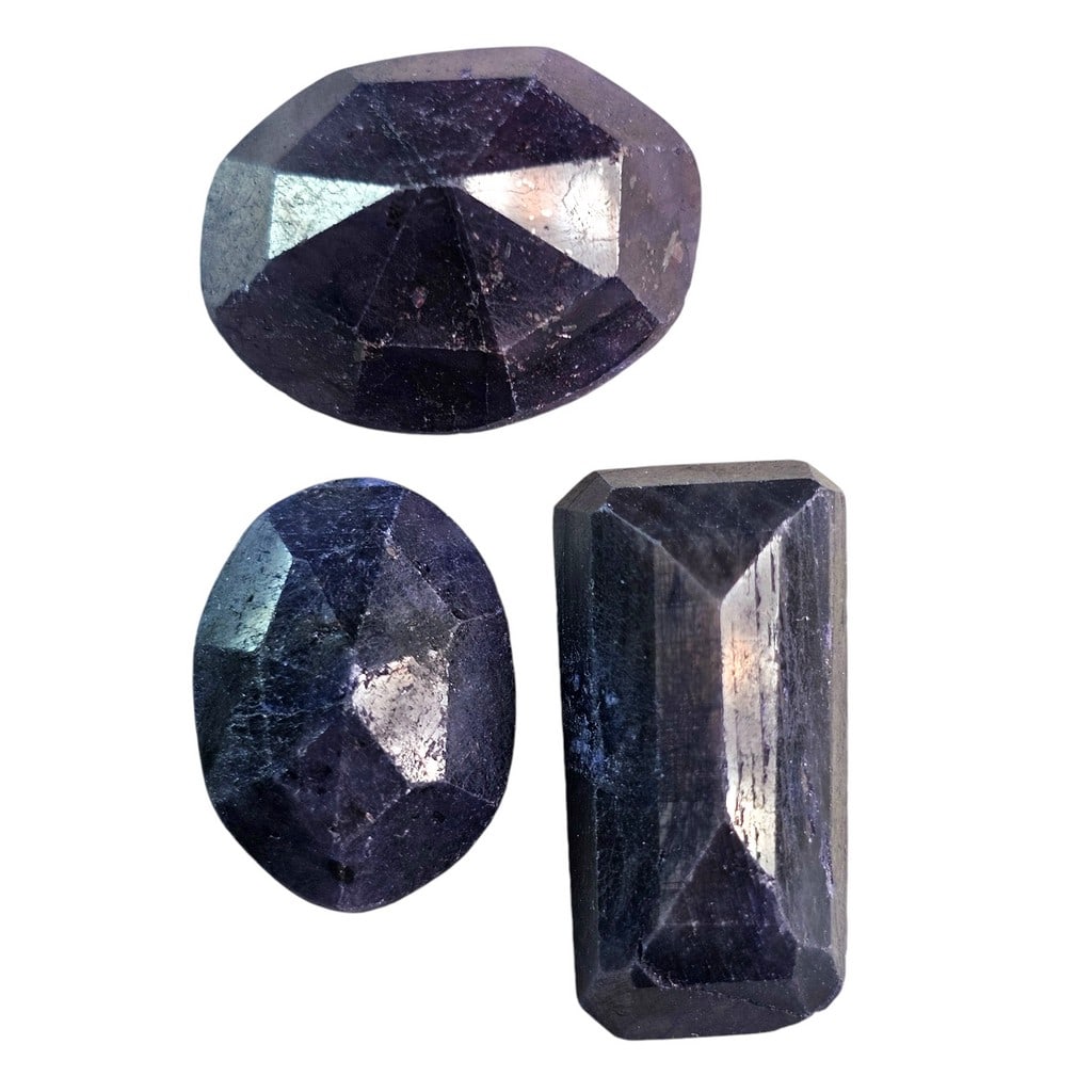 75.20 CT FACETED UNTREATED BLUE SAPPHIRE GEMSTONES (1 of 1)