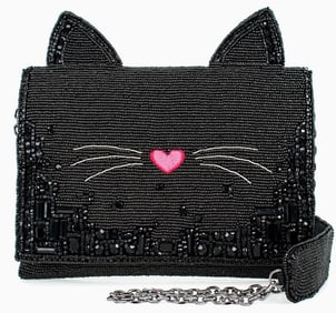 NEW MARY FRANCES KITTY COUTURE CAT CROSSBODY HANDB