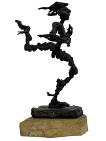 SIGNED PEREZ BRONZE FIGURAL SCULPTURE 6"