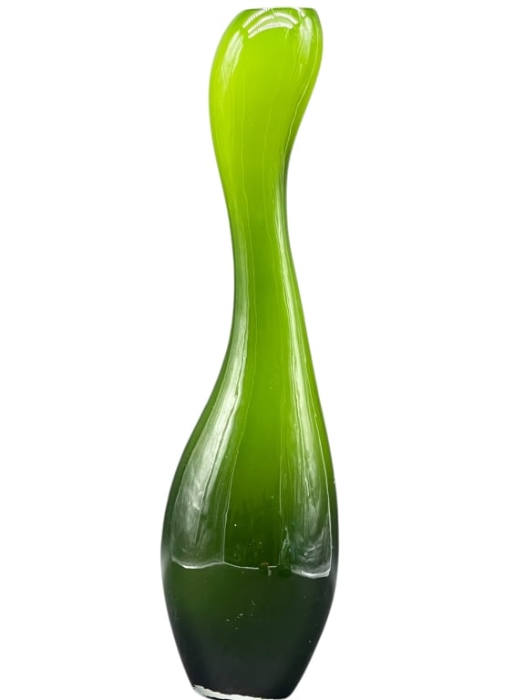 TALL MID MOD MURANO STYLE ART GLASS VASE 19" (1 of 7)