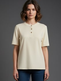 CHANEL BOUTIQUE CREAM SILK BLOUSE SZ 8/10