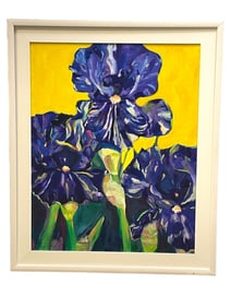 SUZIE WRIGHT ODE TO PURPLE PAINTING 36"