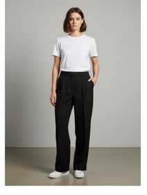 ANNE KLEIN II BLACK WOOL TAILORED TROUSERS SZ 10