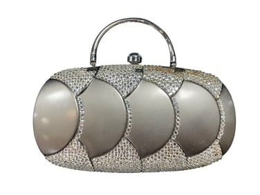 VINTAGE 80'S DANIELLA BLING MOLDED BOX EVE BAG SML