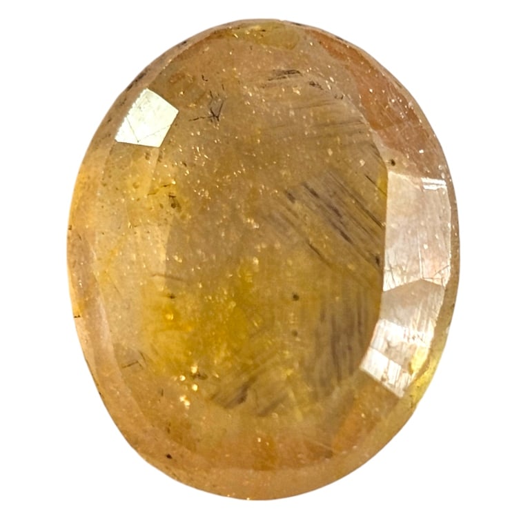 3.75 CT FACETED HUE ENHANCED YELLOW SAPPHIRE, OVAD (1 of 5)