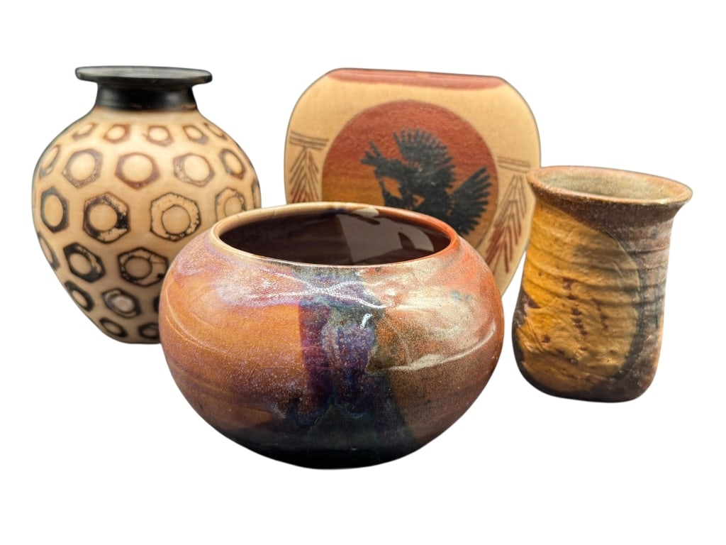 GROUP OF FOUR NATIVE AMERICAN & STUDIO ART POTTERY (1 of 3)