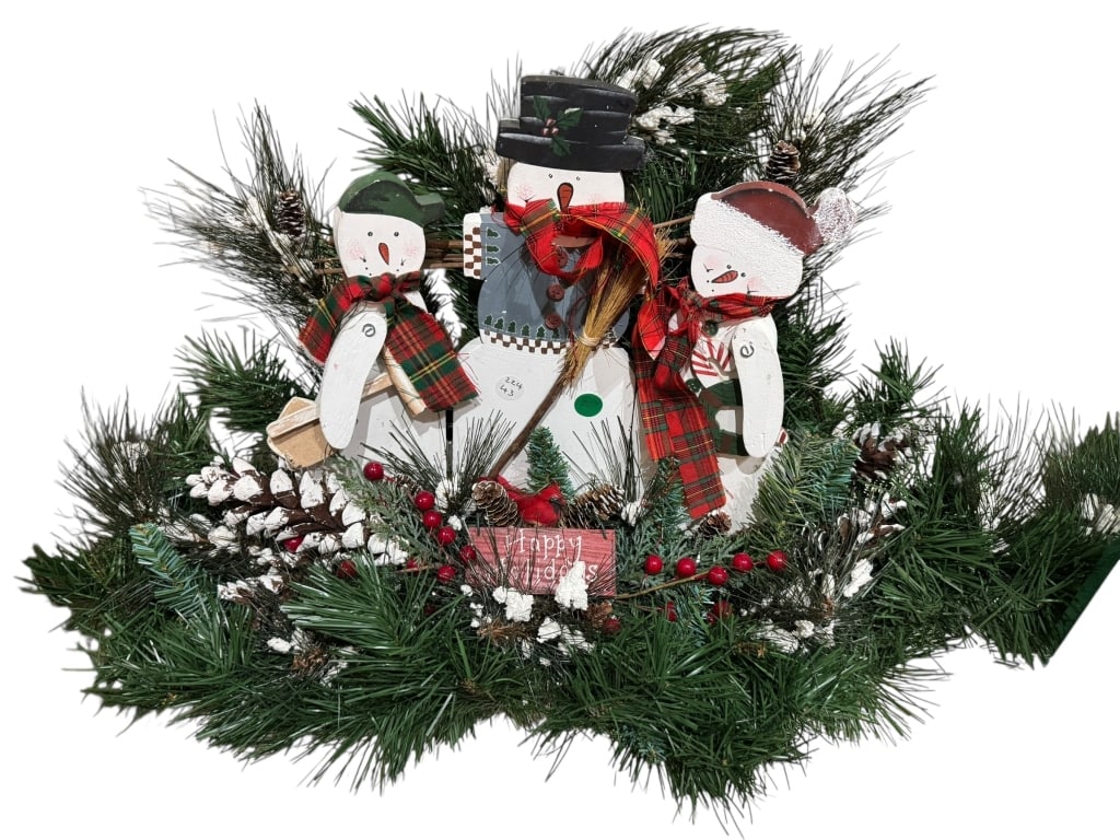 HOLIDAY SNOWMAN CENTERPIECE (1 of 2)