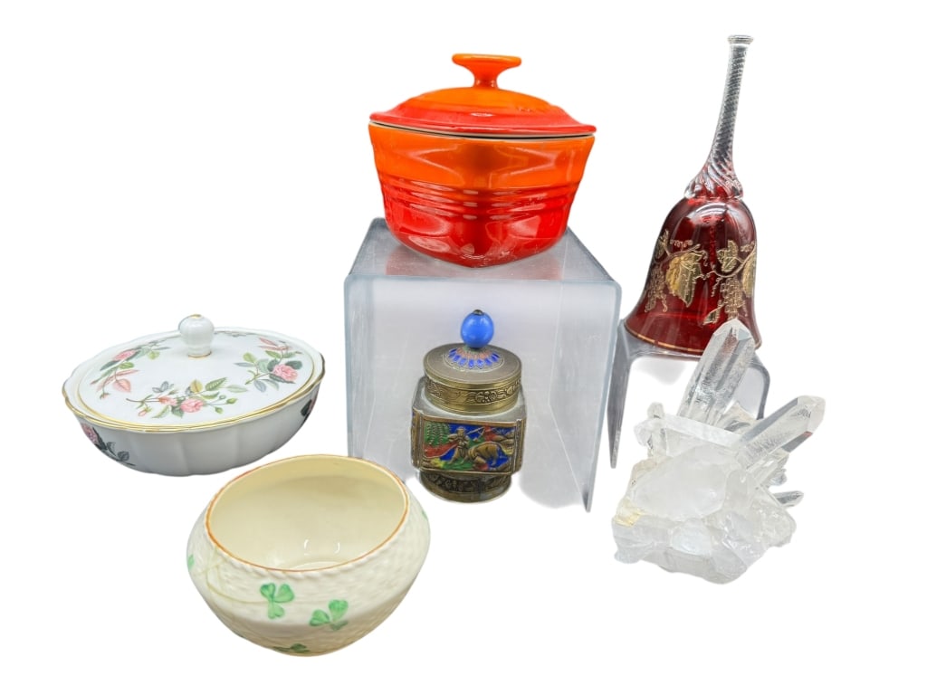 WEDGWOOD & BELLEEK BOWLS WITH LE CREUSET MINI (1 of 3)