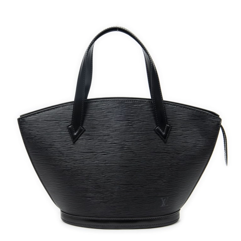 LOUIS VUITTON ST-JACQUES PM BLACK EPI GOLDEN BRASS: Louis Vuitton St-Jacques PM Black Epi Golden Brass * COLOR: Black * PRODUCTION CODE: VI1915 (November 1995) * INCLUDED: None 23*24*10cm * CONDITION: A * (3cm = 1inch approximately) * Luxury bags are k