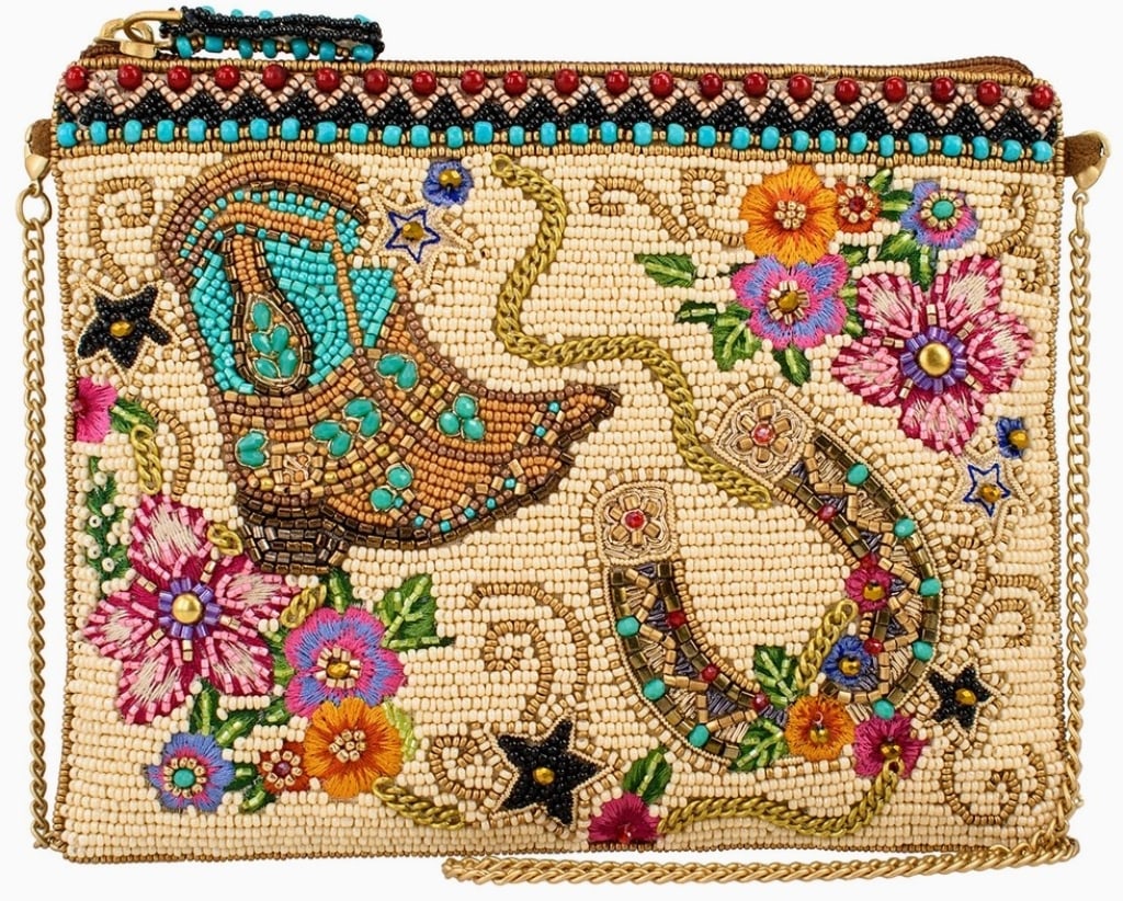 NEW MARY FRANCES ON THE RANGE BEADED MINI HANDBAG (1 of 7)