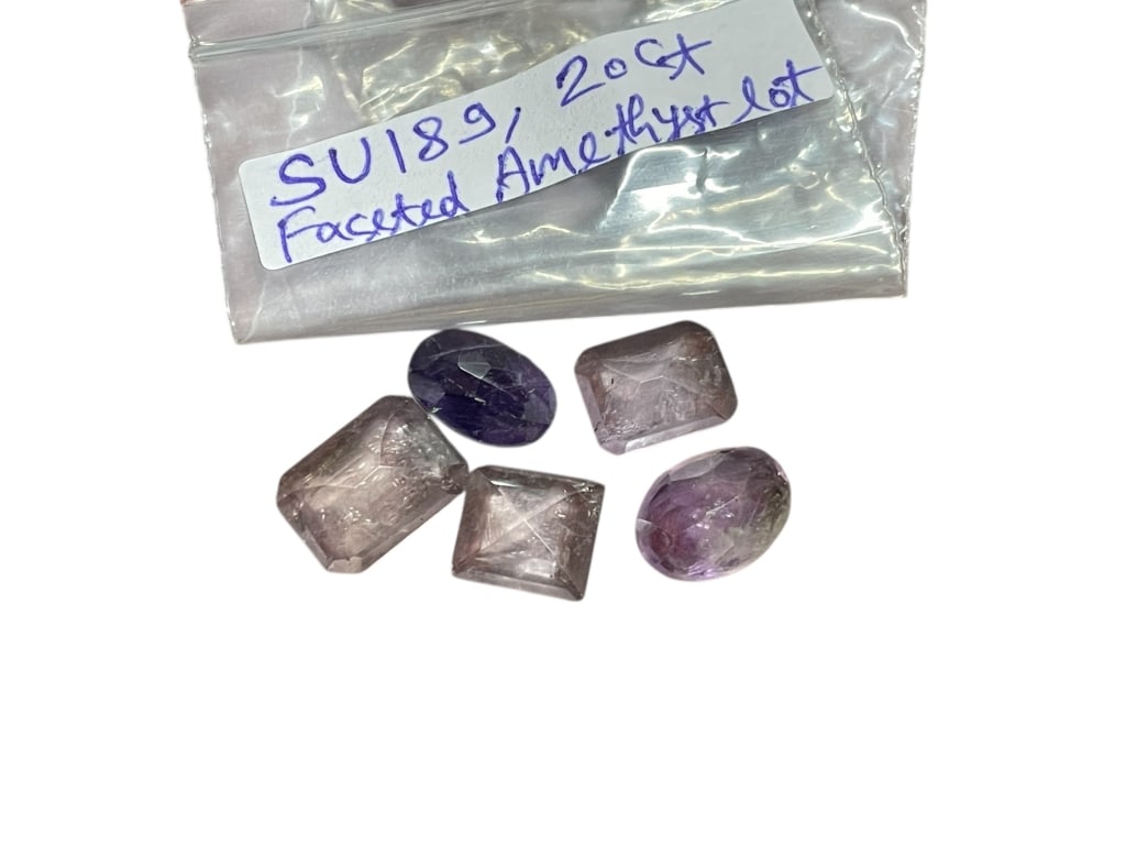 FACETED AMETHYST GEMSTONE LOT – APPROX. 20 CTS (1 of 2)