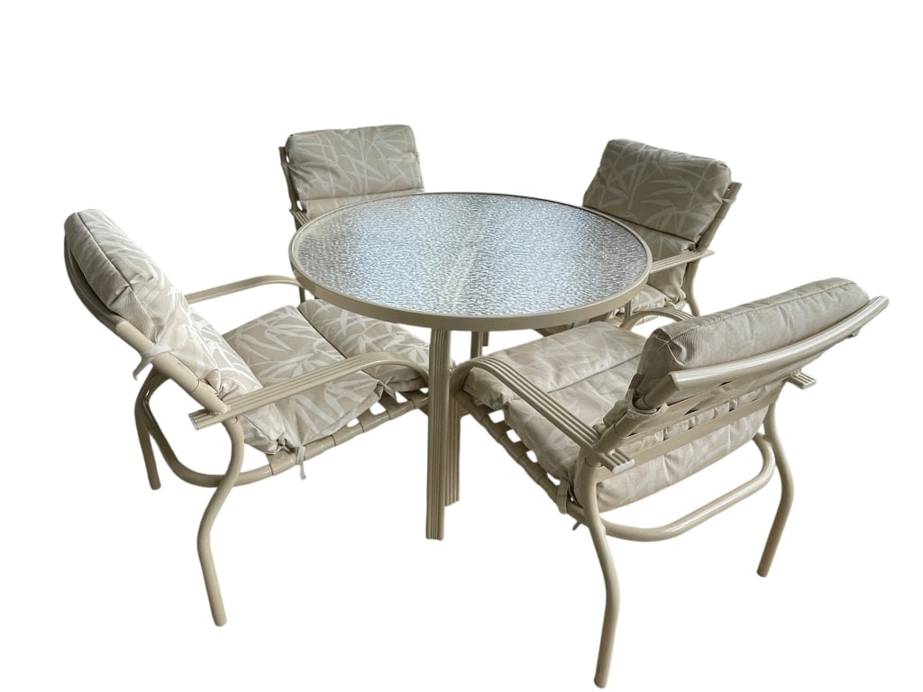 MID MOD ALUMINUM PATIO DINING SET (1 of 6)