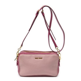 MIU MIU BICOLOR CAMERA CROSSBODY LIGHT PINK/FUCHSI