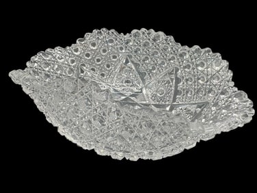AMERICAN BRILLIANCE CUT GLASS CENTERPIECE BOWL