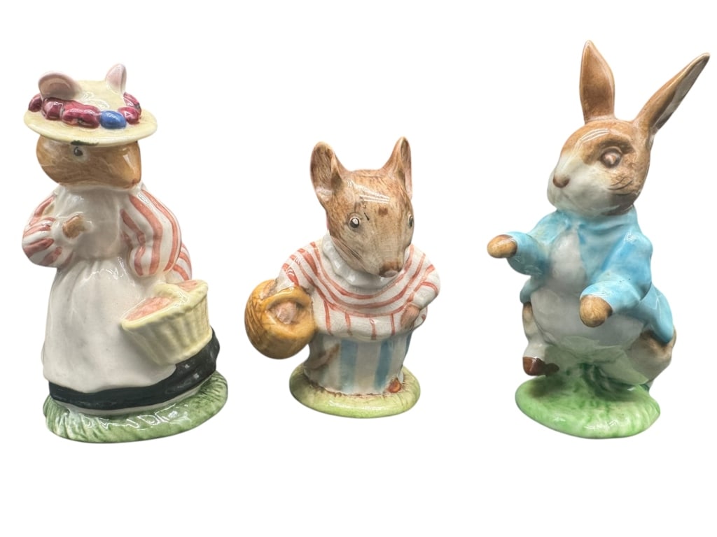SET OF THREE BEATRIX POTTER FIGURINES (1 of 5)