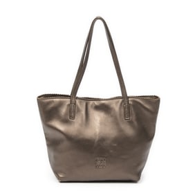 LOEWE SMALL ANAGRAM SHOPPING TOTE BRONZE CALFSKIN