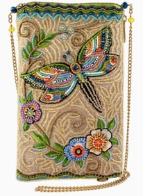 NEW MARY FRANCES SOARING SPIRIT DRAGONFLY HANDBAG