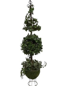 63" ARTIFICIAL IVY TOPIARY IN METAL STAND