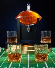 NEW IN BOX ! FOOTBALL DECANTER SET