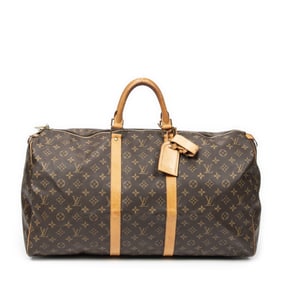 LOUIS VUITTON KEEPALL 55 BROWN MONOGRAM CANVAS GOL
