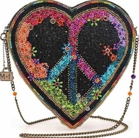 NEW! MARY FRANCES PEACE OUT CROSSBODY HANDBAG