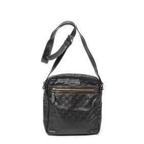 GUCCI FRONT ZIP MESSENGER DARK BROWN GUCCISSIMA LE