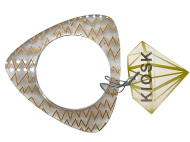 MODERNIST TRIANGULAR RESIN BANGLE BRACELET
