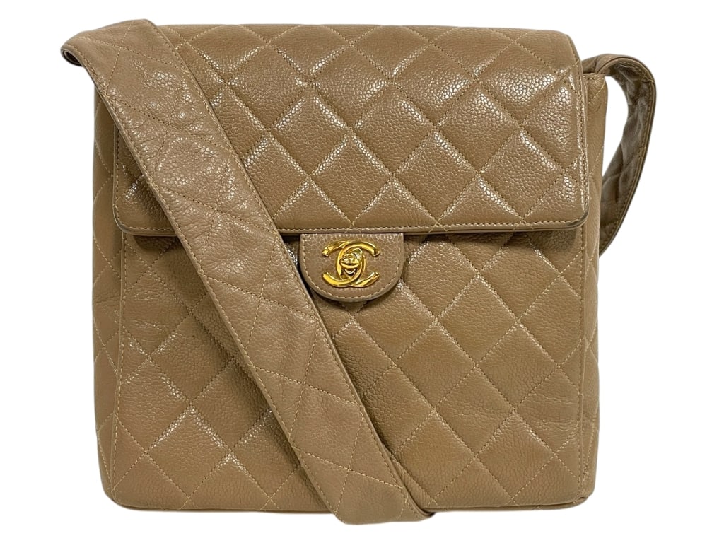 CHANEL QUILTED CAVIAR LEATHER CROSSBODY BAG (1 of 11)