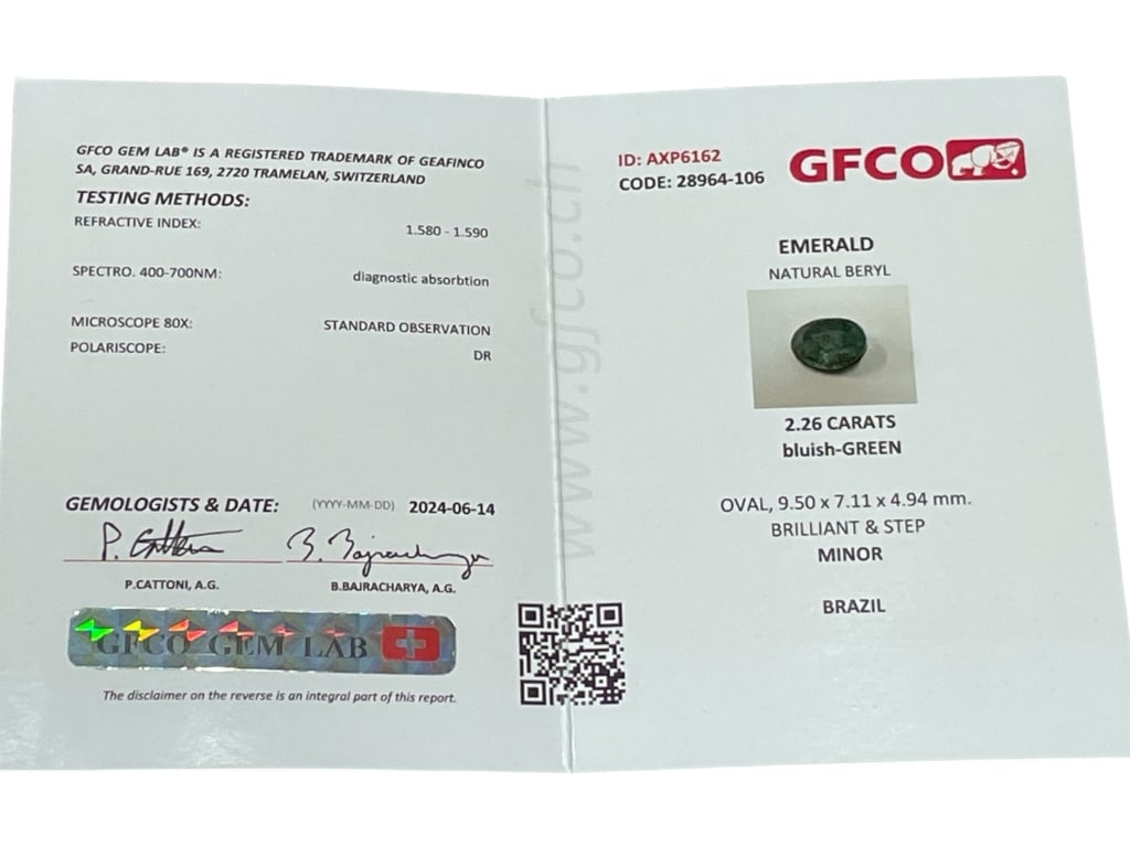 GFCO CERTIFIED 2.26 CARAT NATURAL EMERALD (1 of 2)