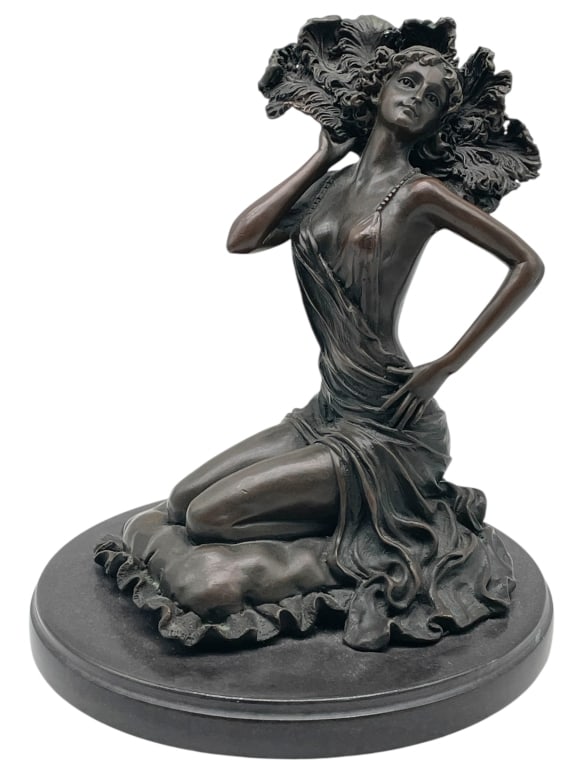 BRONZE SCULPTURE SIGNED CL.J.R. COLINET 8" (1 of 9)